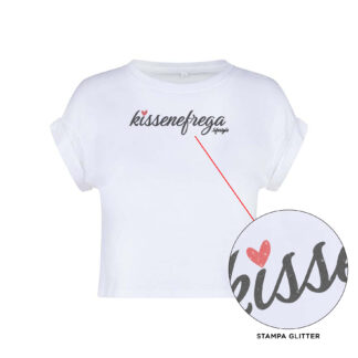 Crop Top bianco - Glitter